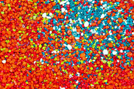 Beautiful texture of small colourful decorative stonesの写真素材