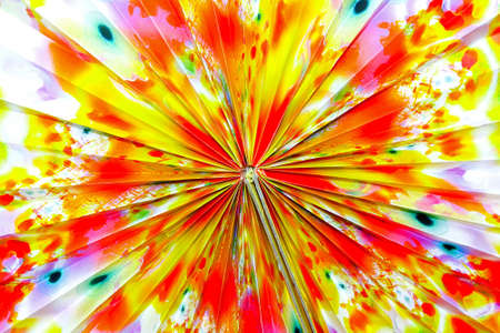 Close up shot of abstract circular color splashの写真素材
