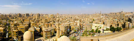 Panorama shot of real dirty Cairo city 