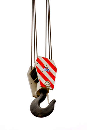 Close up shot of industrial lift hook 