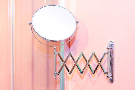 Beauty mirror for makeup with extension at wall の写真素材