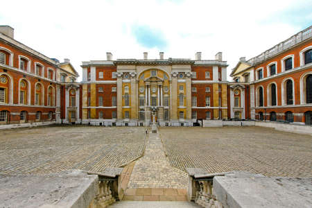 Courtyard of Greenwich University building in East London の写真素材