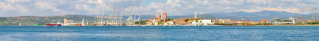 KOPER, SLOVENIA - JUNE 18: Koper port on JUNE 18, 2010. Bay of Koper and commercial port with cargo terminal.のeditorial素材
