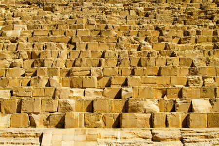 Stone blocks of Khufu pyramid in Egypt 