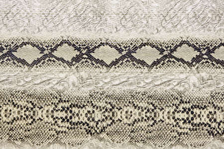 Black and white wild snake skin pattern の写真素材