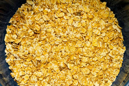 Oat flakes grains healthy food for breakfast 