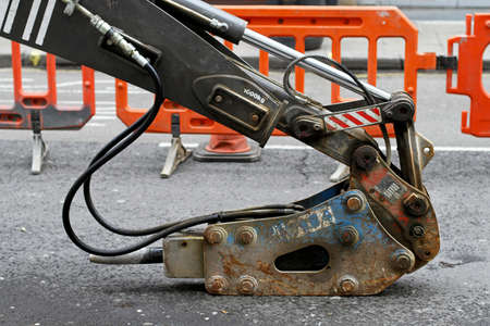 Pneumatic jack hummer machine for road construction の写真素材