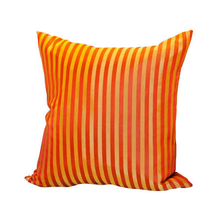 Orange straps pillow isolated included clipping pathの写真素材