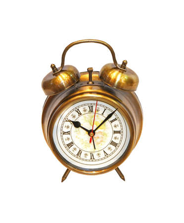Retro alarm clock isolated
