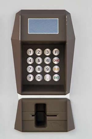 ATM keypad with display and card reader