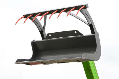 Open grapple fork attachment for agriculture machinery