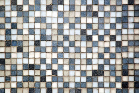 Small square mosaic tiles made from marbleの写真素材