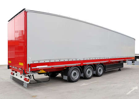 Long freight transport trailer for semi truck