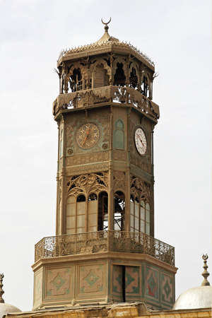 The Clock Tower in Great Mosque of Muhammad Ali Pasha at Cairo Citadel