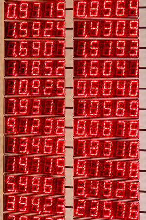 Red LED Numbers of Electronic Exchange Rate Board