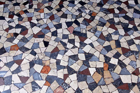 Terrazzo marble mosaic tiles from medieval Romeの写真素材