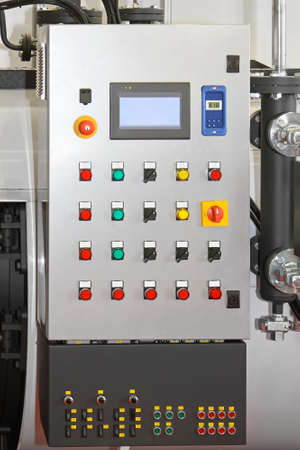Control panel with monitor for industrial equipment