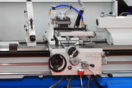 Metal lathe machinery tool equipment in workshop