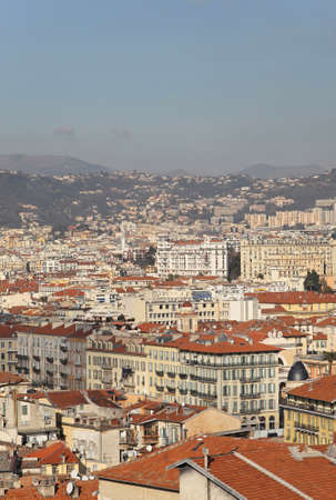 Aerial shot of Nice city at sunny afternoonの写真素材