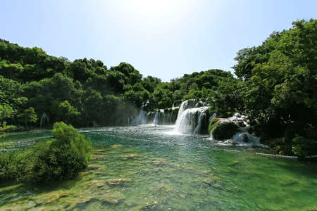 Waterfalls at River Krka  in National Park Croatiaの写真素材