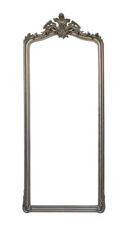 Tall silver mirror isolated inluded clipping pathの写真素材