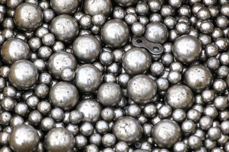 Stainless steel ball bearings in oil lubricantの写真素材