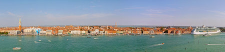 VENICE, ITALY - SEPTEMBER 26  Aerial cityscape panorama of Venice on SEPTEMBER 26, 2009  Aerial cityscape panorama of Venice, Italy のeditorial素材