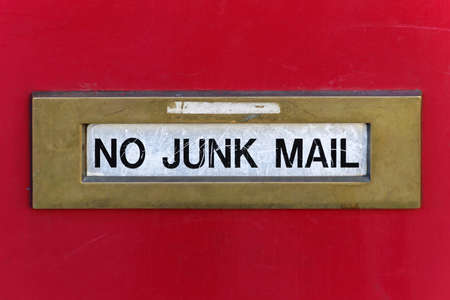 Door with a no junk mail slotの写真素材