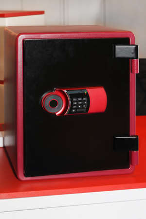 Safe box with digitall lock and keypadの写真素材