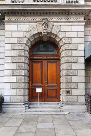 LONDON, UNITED KINGDOM - NOVEMBER 21  Geological Society London on NOVEMBER 21, 2013  Geological Society building at Piccadilly Street in London, United Kingdom のeditorial素材
