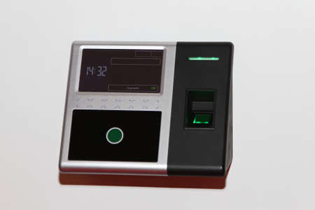 Fingerprint recognition scanner for control access securityの写真素材