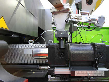 Injection moulding machine for plastic parts productionの写真素材