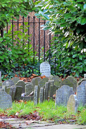 LONDON, UNITED KINGDOM - DECEMBER 25  Pet graveyard in London on DECEMBER 25, 2009  The Victorian Pet Cemetery of Hyde Park for Victorian pets in London, United Kingdom のeditorial素材