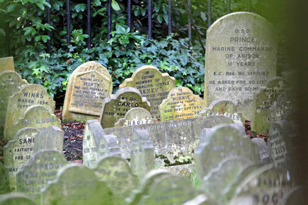LONDON, UNITED KINGDOM - DECEMBER 25  Pet graveyard in London on DECEMBER 25, 2009  The Victorian Pet Cemetery of Hyde Park for Victorian pets in London, United Kingdom のeditorial素材