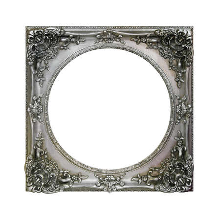 Silver mirror isolated included clipping pathの写真素材