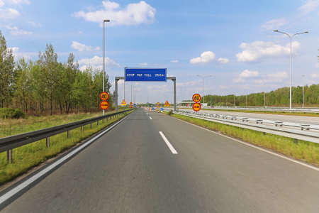 Pay toll at dual carriageway highway road