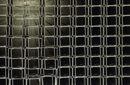 Stainless steel square profiles tubing conduitsの写真素材