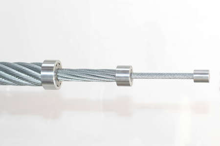Steel cable made from many wire ropes in helix