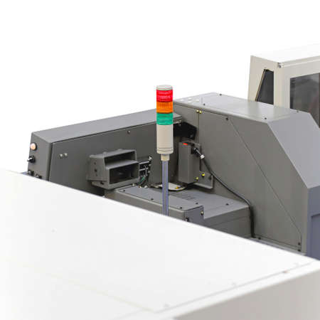 Stack light at automated production in factory