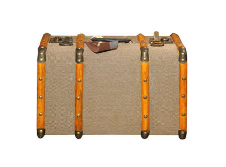Vintage suitcase luggage isolated included clipping pathの写真素材