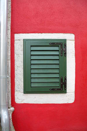 Closed Green Window Shutters at Red House