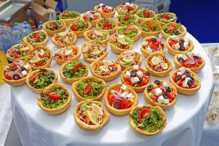 Vegetable Canapes Pastry Food Served at Party
