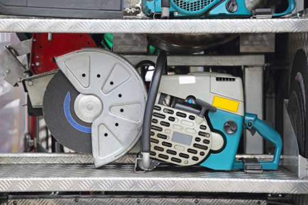 Petrol Powered Big Circular Saw at Shelf
