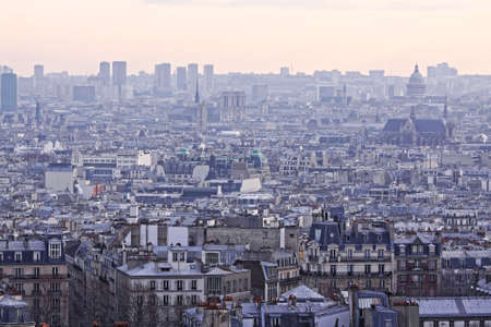Paris Cityscape Skyline From the Montmartre Hillの写真素材