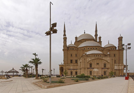 CAIRO, EGYPT - FEBRUARY 24: Mosque of Muhammad Ali in Cairo on FEBRUARY 24, 2010. Alabaster Mosque at Citadel in Cairo, Egypt.のeditorial素材