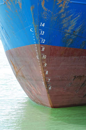 Load Line Marks and Lines on the Bow of Shipの写真素材