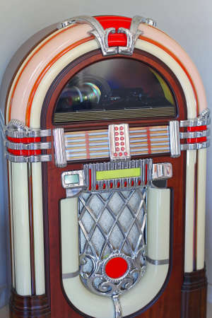Retro Style Jukebox Automated Music Player in Corner