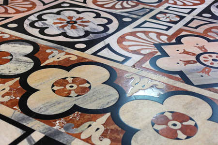 Luxurious Marble Floor in Medieval Milan Church
