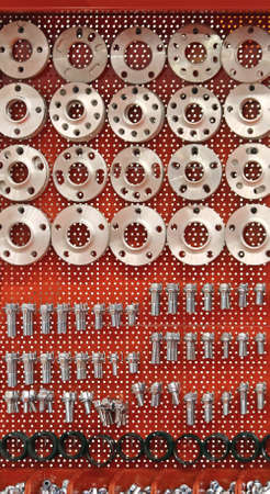 Wheel Hubs Bolts and Studs in Various Sizesの写真素材