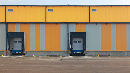 Two Docks for Loading Trucks at Distribution Warehouse